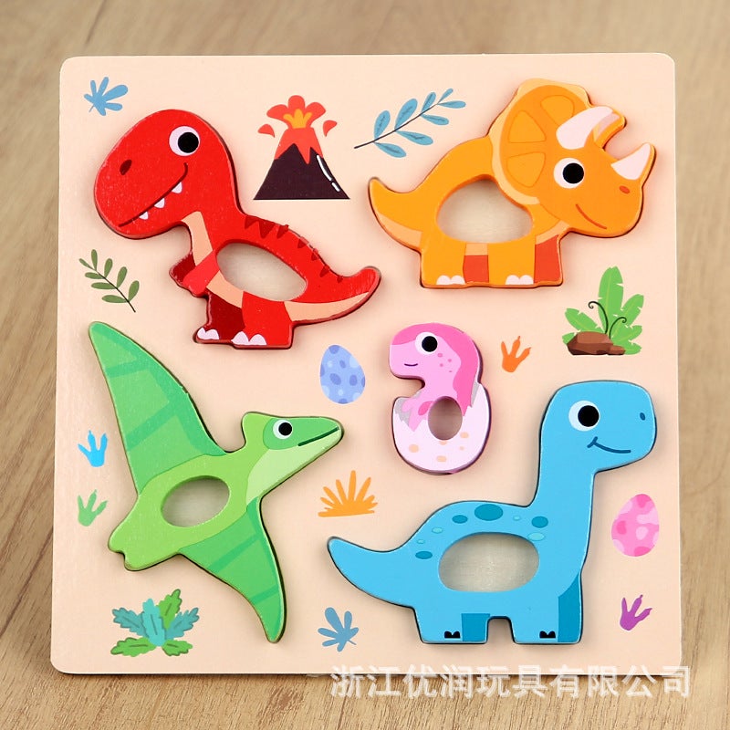 Wooden Puzzle Toy For Kidsren 3-6 Years Old Hand-Eye Coordination Exercise Kindergarten Early Education Small Class Puzzle Shape Matching - Image 1